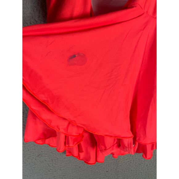 Red Swimdress 3XL One Piece Tummy Control Modest Swimwear Bathing Suit - Picture 10 of 12